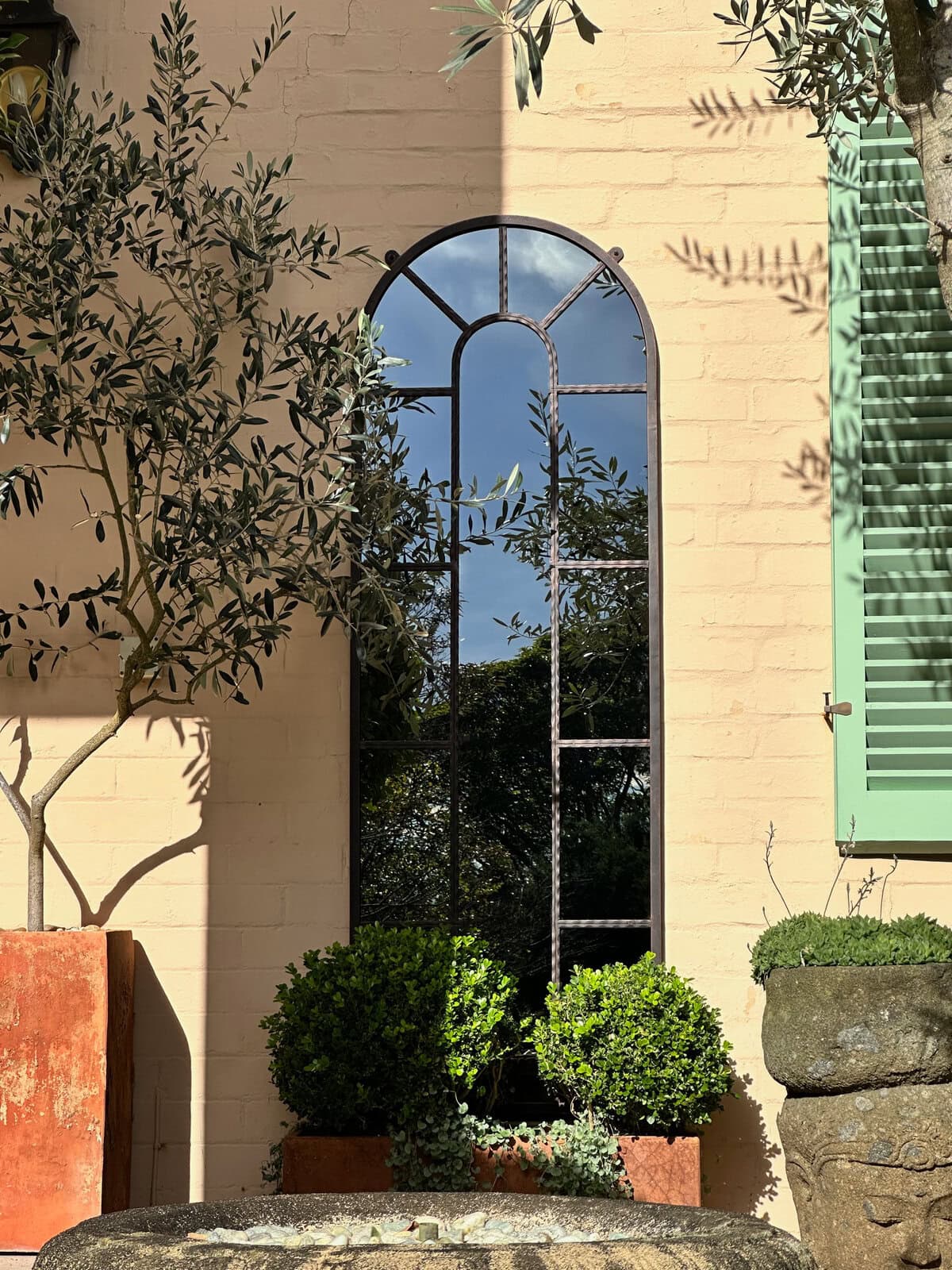 Arch Top Large Outdoor Mirror