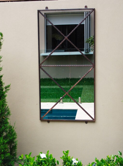 Double Cross garden mirror - Image 4
