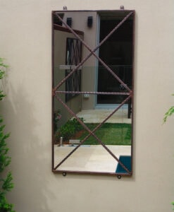 Double cross outdoor mirror