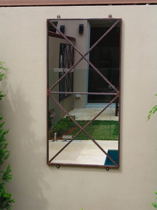 Double cross outdoor mirror