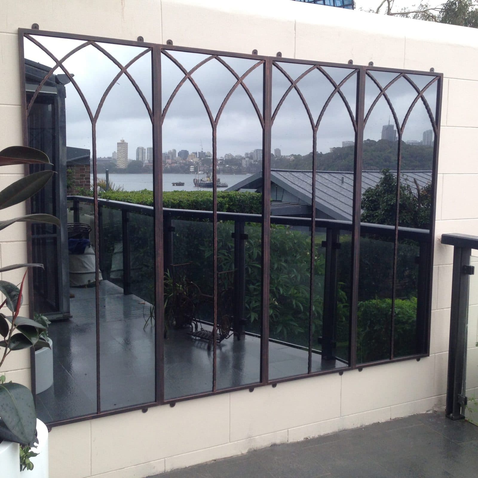 Double Arch outdoor mirror large Outdoor Mirrors