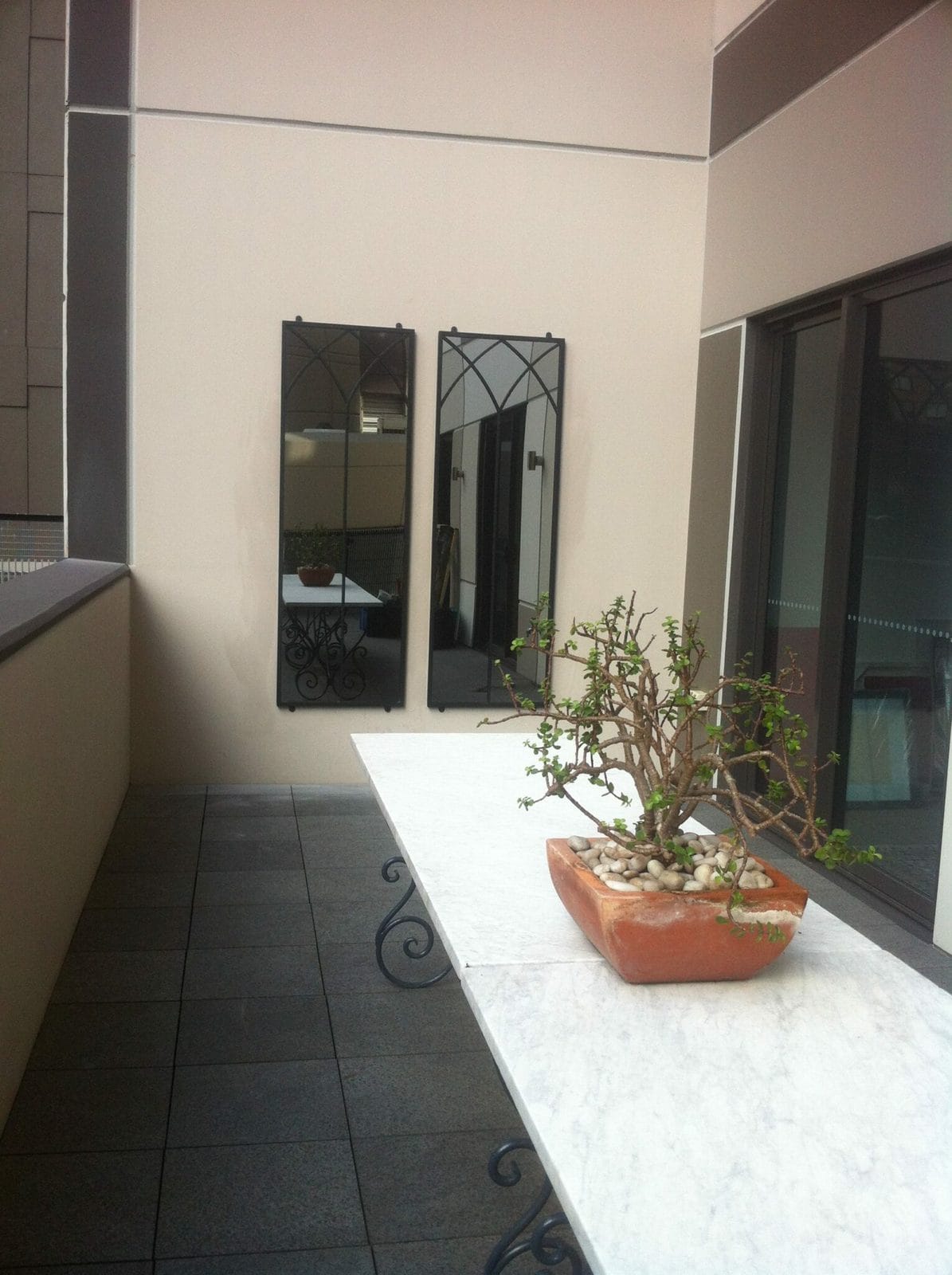 Double Arch outdoor mirror large Outdoor Mirrors