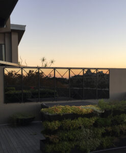 Outdoor Mirrors on rooftop courtyard