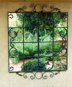 Scrolled gate outdoor mirror 1