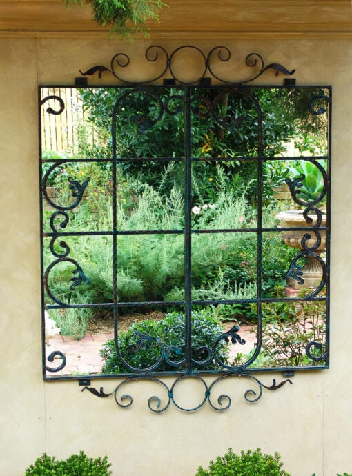 Scrolled gate outdoor mirror 1