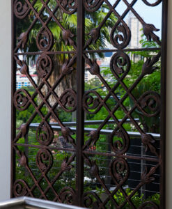 Wrought Iron outdoor mirrors set of 2