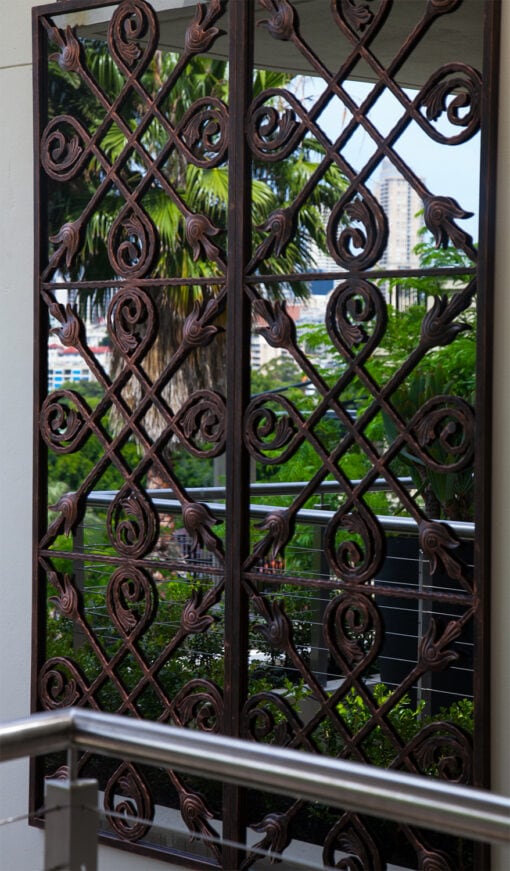 Wrought Iron outdoor mirrors set of 2