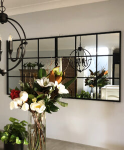 Wrought iron outdoor mirrors used indoors