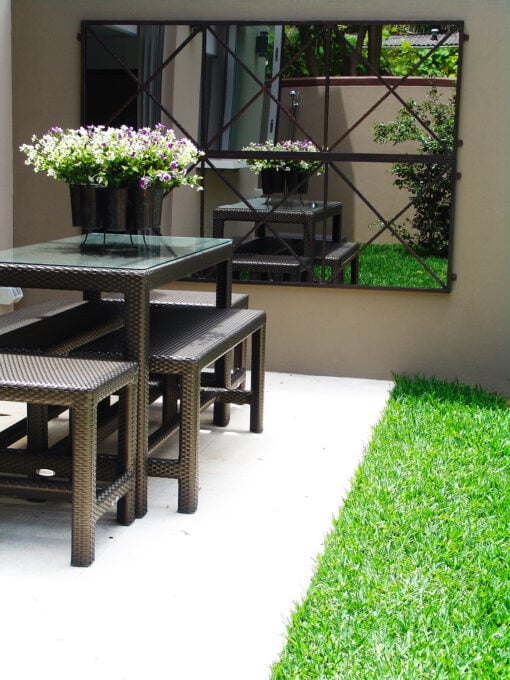Triple Cross garden mirror