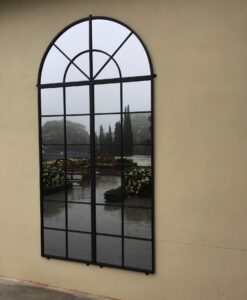 Wrought iron mirror idel for outdoors