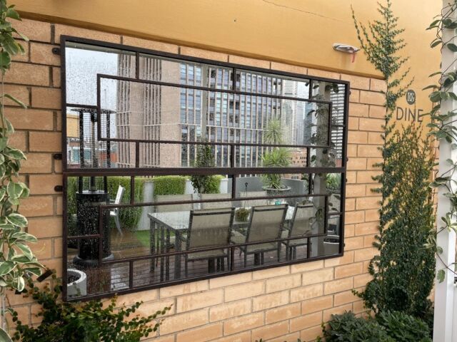 Sydney City clients hung two of our Outdoor mirrors on a plain brick wall to take advantage of their views.⁠
Now they get fabulous views from every direction on their rooftop deck.⁠
⁠